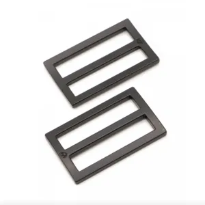 1-1/2 inch Flat Widemouth Slider (Set of 2) - Black