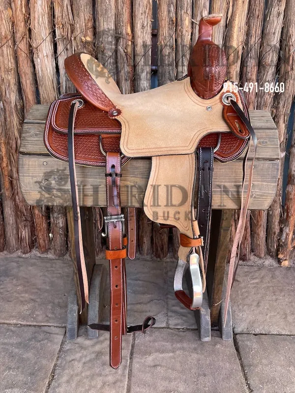 12" Sheridan Youth Ranch Saddle Basket/Chey Roll