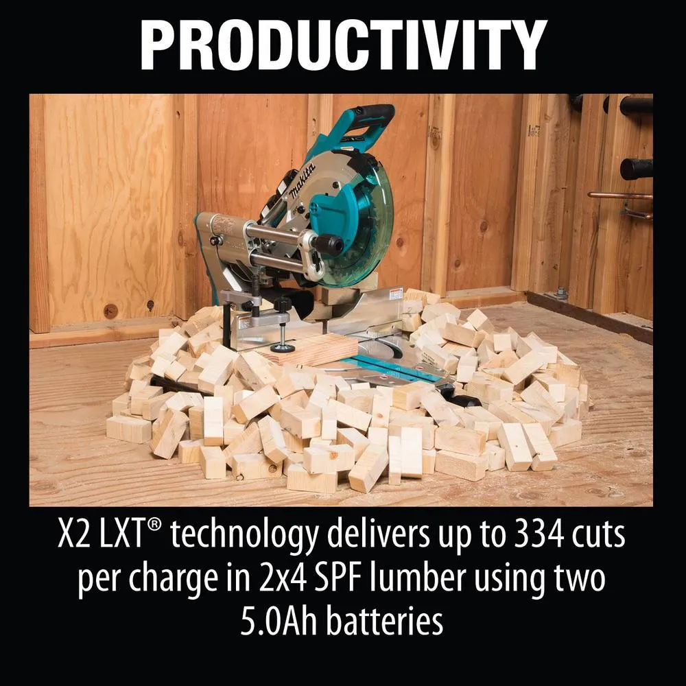 18-Volt Lithium-Ion Brushless Cordless 10 in. Dual-Bevel Sliding Compound Miter Saw and Portable Rise Miter Saw Stand