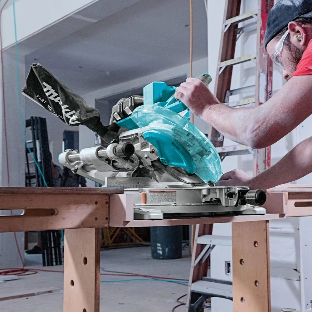 18-Volt Lithium-Ion Brushless Cordless 10 in. Dual-Bevel Sliding Compound Miter Saw and Portable Rise Miter Saw Stand