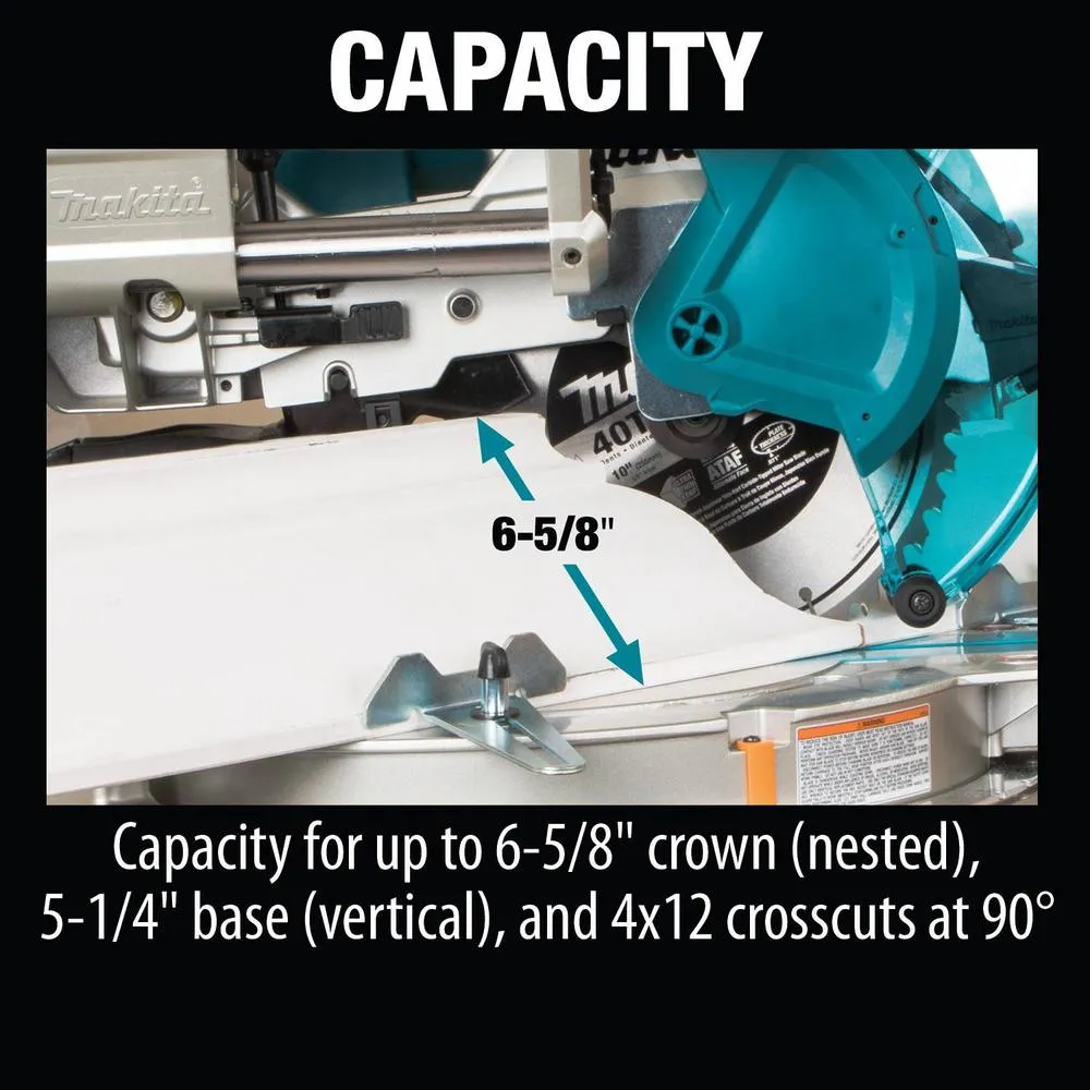 18-Volt Lithium-Ion Brushless Cordless 10 in. Dual-Bevel Sliding Compound Miter Saw and Portable Rise Miter Saw Stand