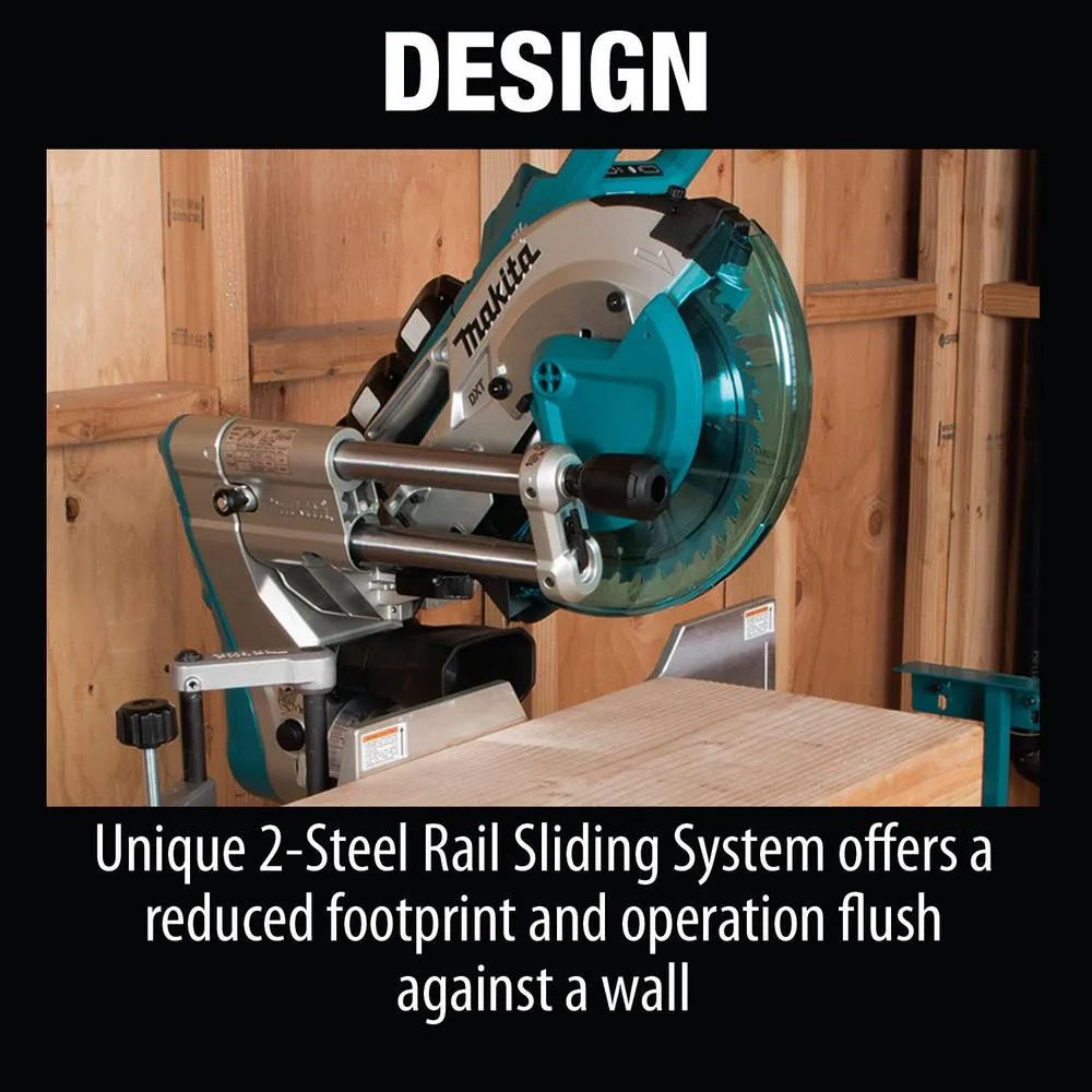 18-Volt Lithium-Ion Brushless Cordless 10 in. Dual-Bevel Sliding Compound Miter Saw and Portable Rise Miter Saw Stand