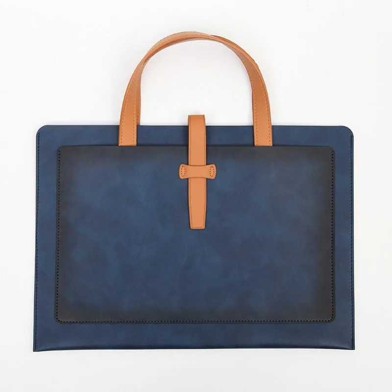 1pc PU Leather Large Briefcase, Casual Outdoor Bag