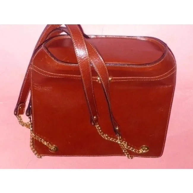 Bally Vintage Pursesdesigner Purses Burnt Orange Leather Satchel