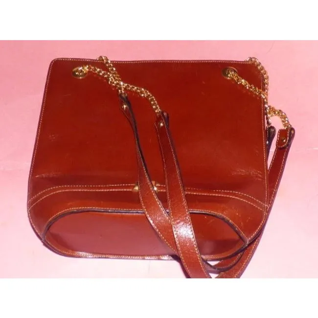 Bally Vintage Pursesdesigner Purses Burnt Orange Leather Satchel