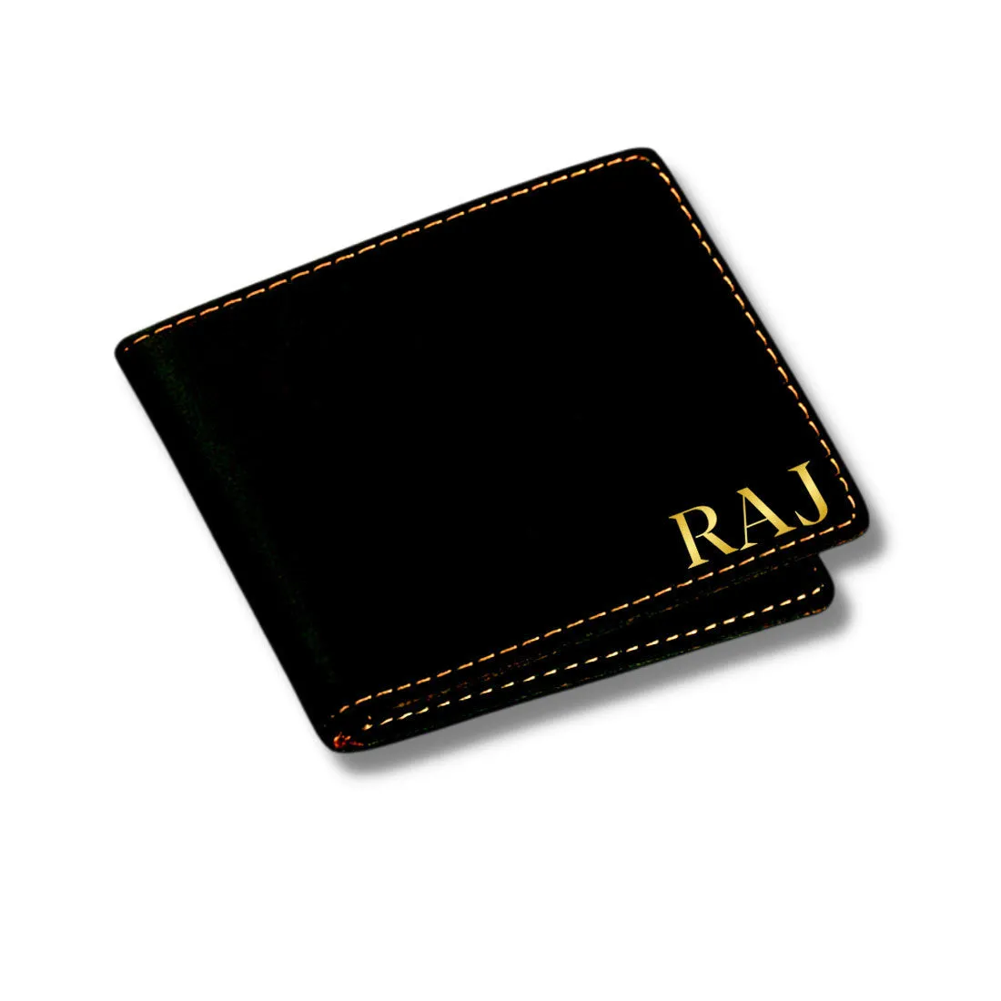 Black Personalized Wallet for Men Custom Gift with Name