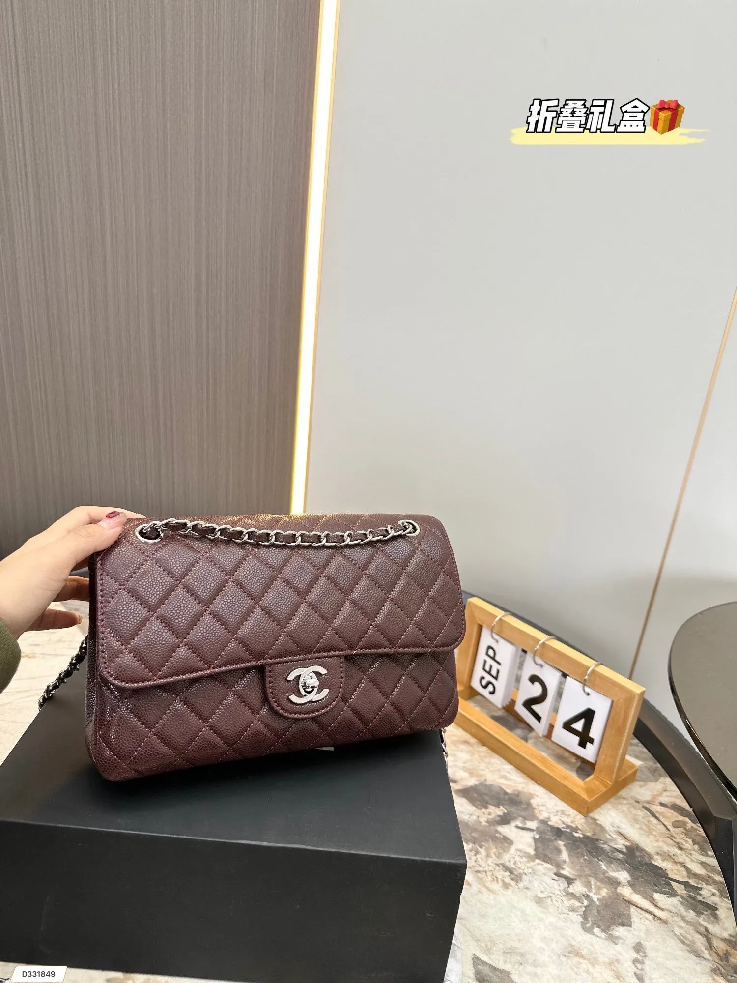 CC820 Classic Handbag / 6 × 9.9 × 2.5 in