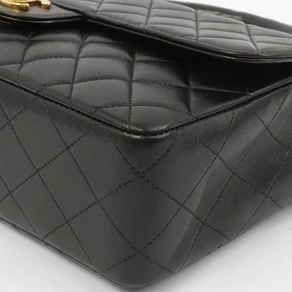 Chanel Around 1995 Made Classic Flap Handbag Black