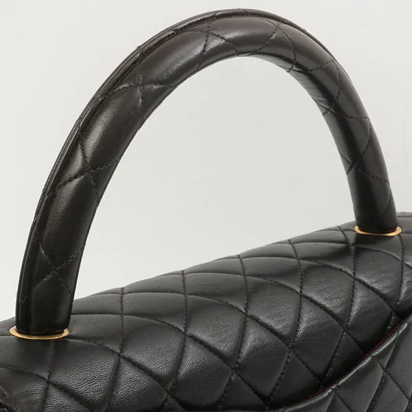 Chanel Around 1995 Made Classic Flap Handbag Black