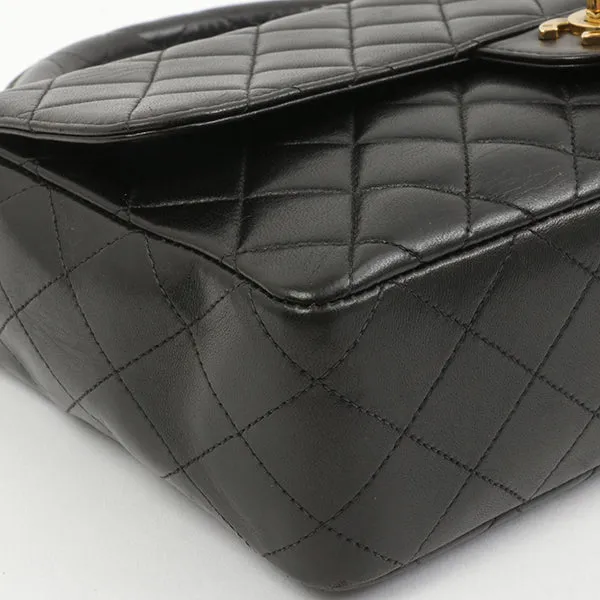 Chanel Around 1995 Made Classic Flap Handbag Black