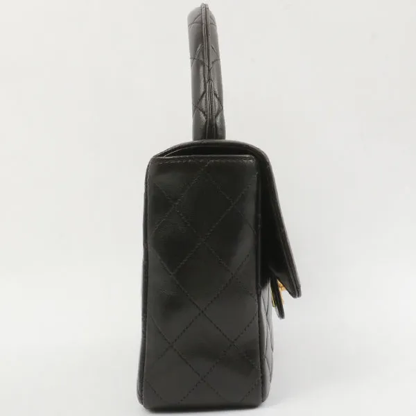 Chanel Around 1995 Made Classic Flap Handbag Black