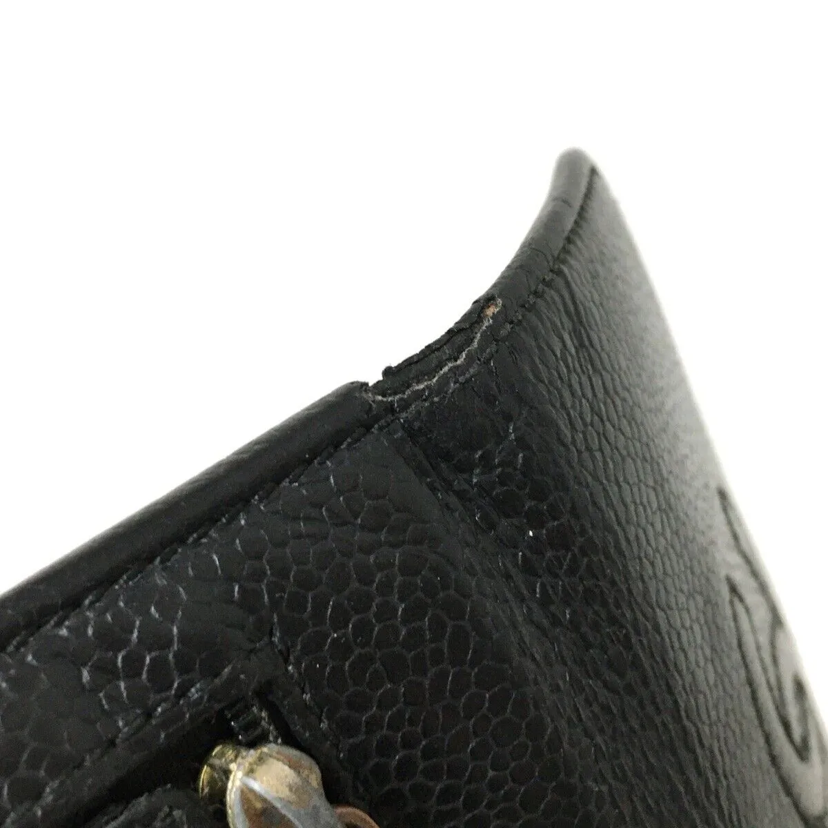 Chanel - Black Caviar Skin Trifold