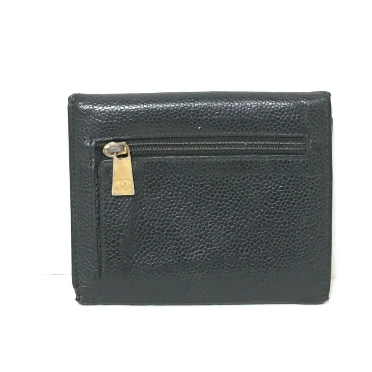Chanel - Black Caviar Skin Trifold