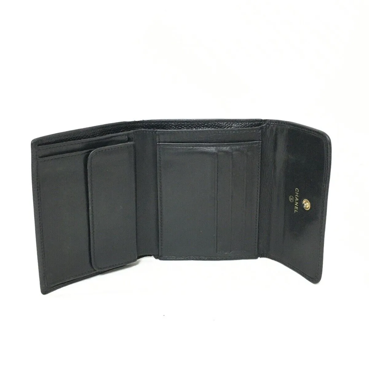 Chanel - Black Caviar Skin Trifold