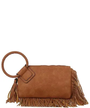 Cowgirl Fringe Wristlet Clutch