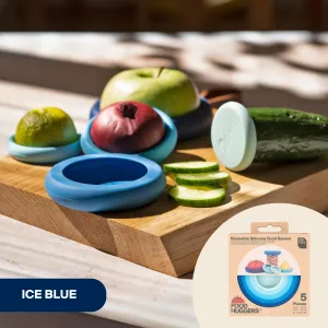 Eco-Friendly Food Huggers 5pc Set – Ice blue