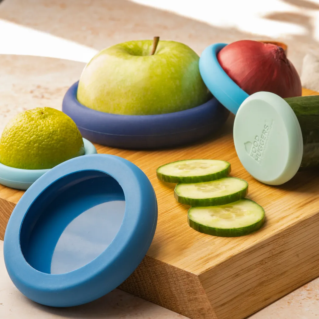 Eco-Friendly Food Huggers 5pc Set – Ice blue
