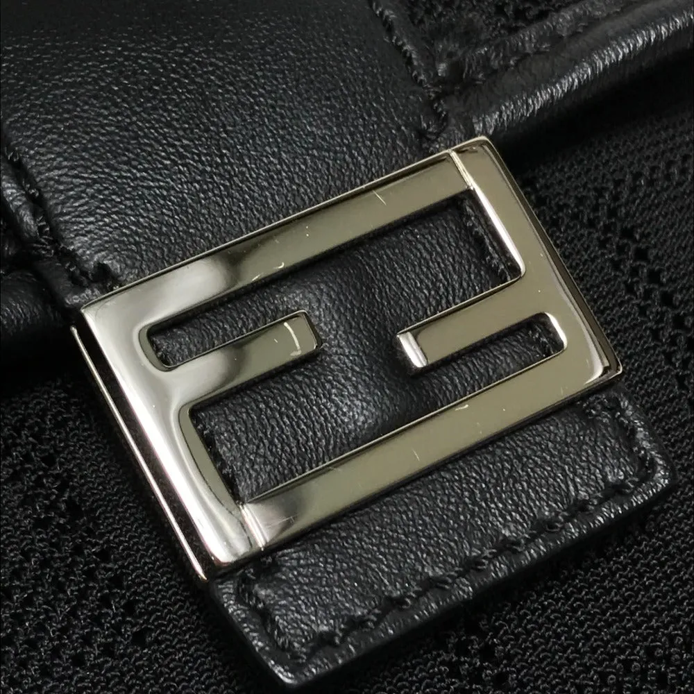 FENDI Shoulder Bag 7VZ049 Fabric / Leather Black / red Belt bag Zucca FF pattern