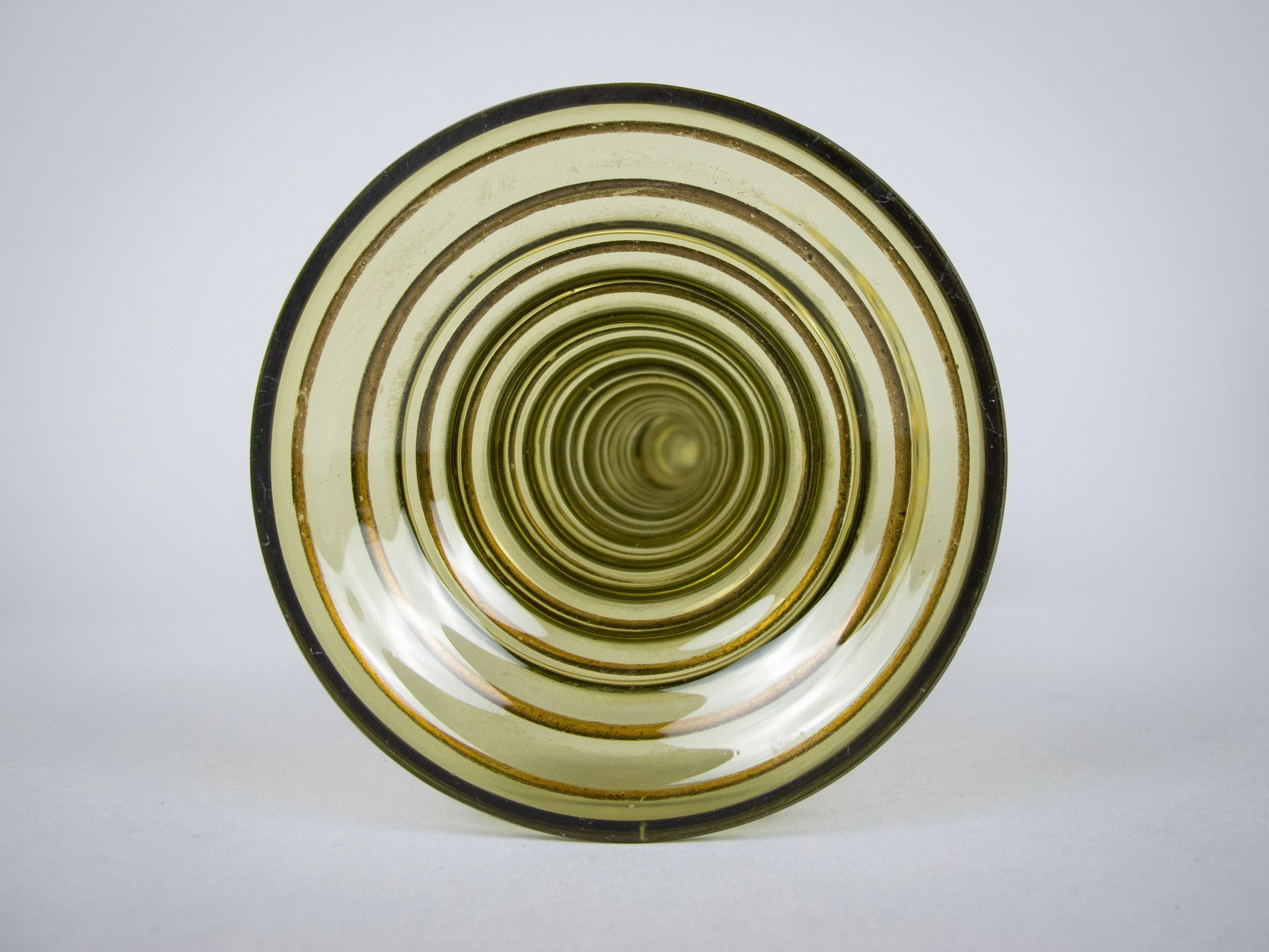Four Bohemian Moser Green & Gilt Roemer Wine Glasses, c.1900