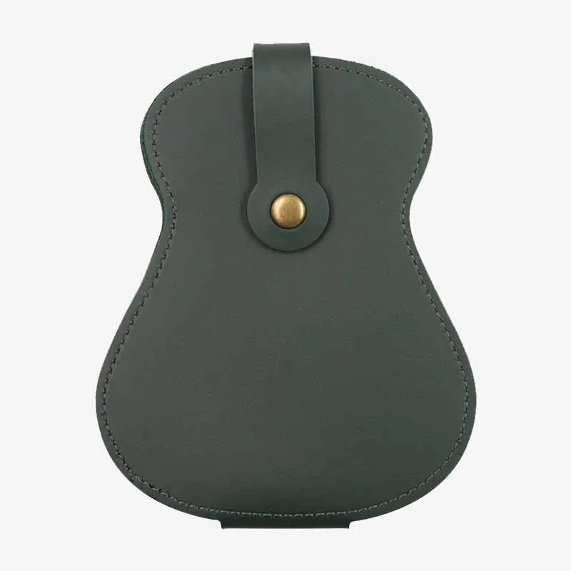 Guitar Pick Holder Storage Bag Leather Plectrums Bag For Player