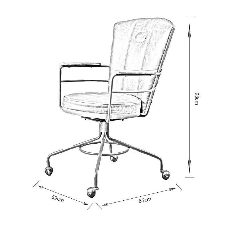 Hue Black Leather Office Chair