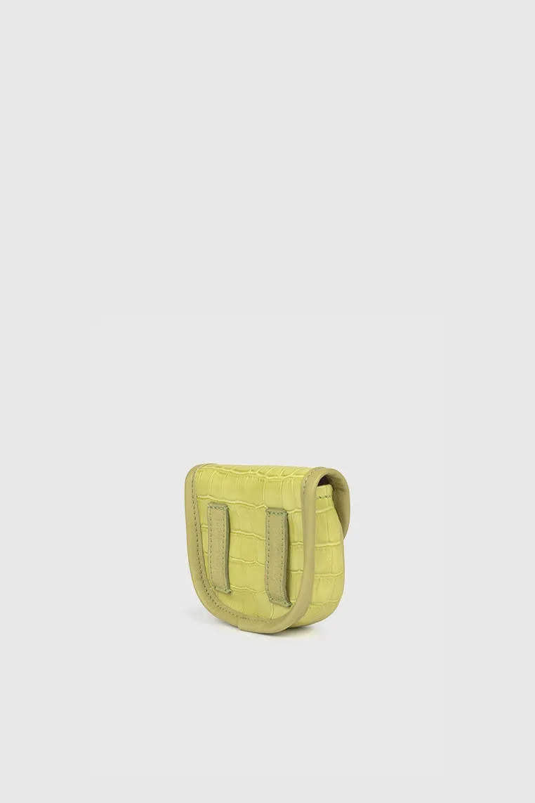 Julius Leather Pouch - Pastel Lime