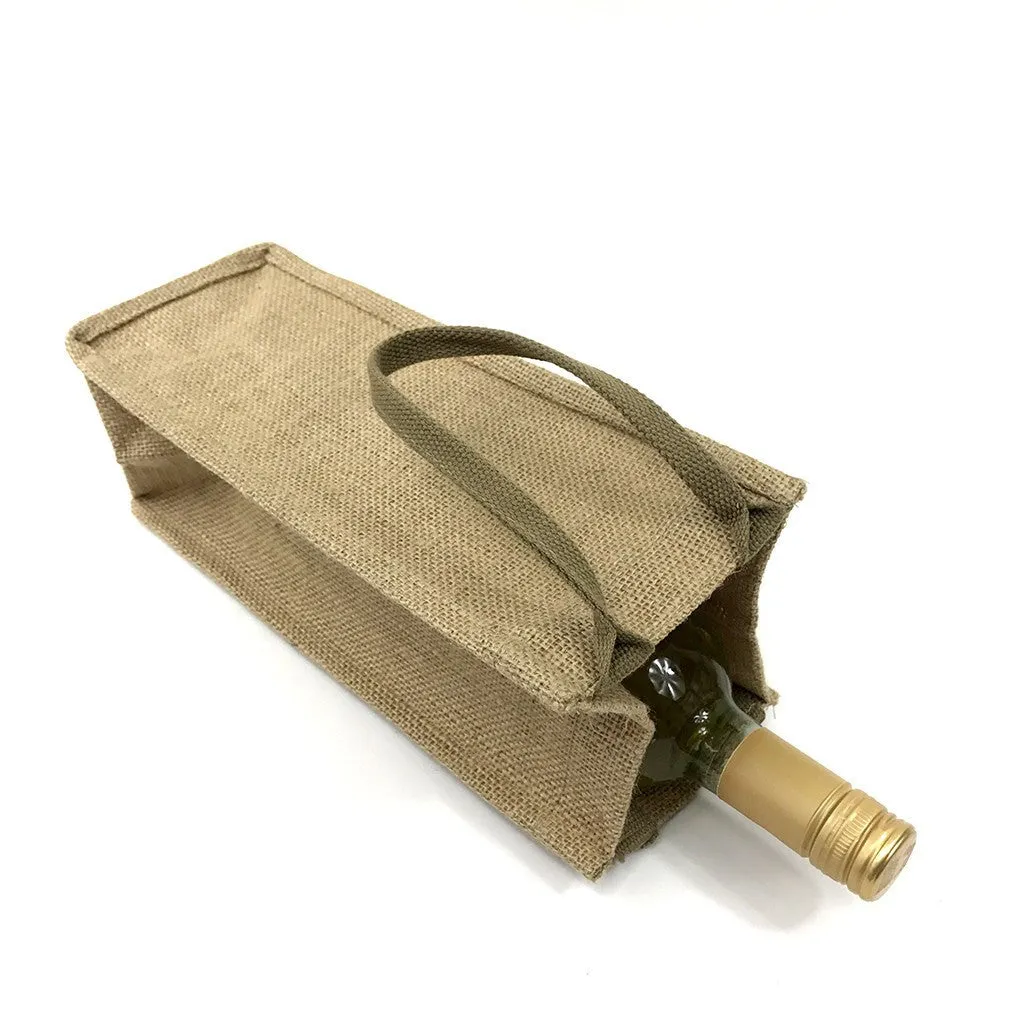 Jute 1 Bottle Wine Bag(JB-15)
