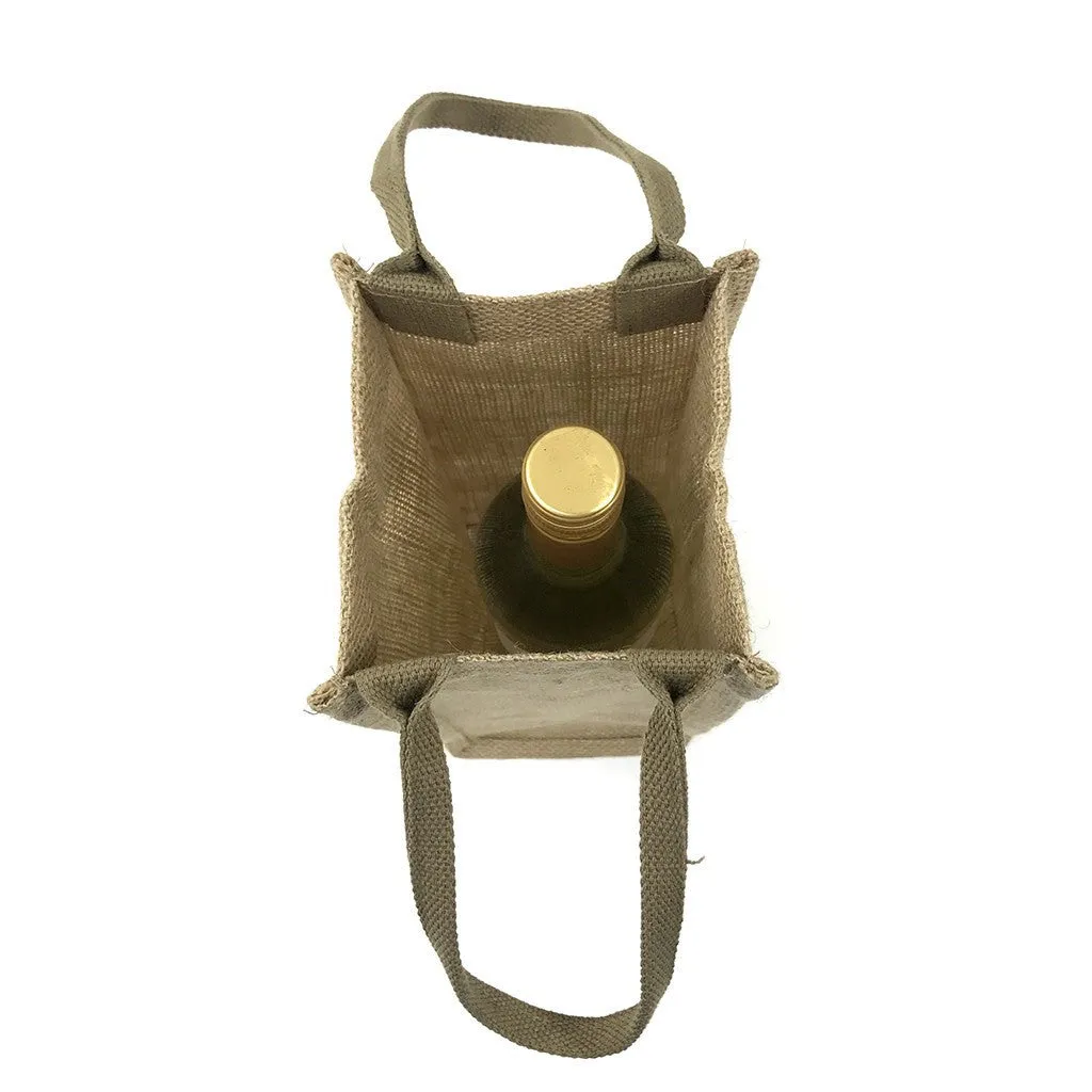 Jute 1 Bottle Wine Bag(JB-15)