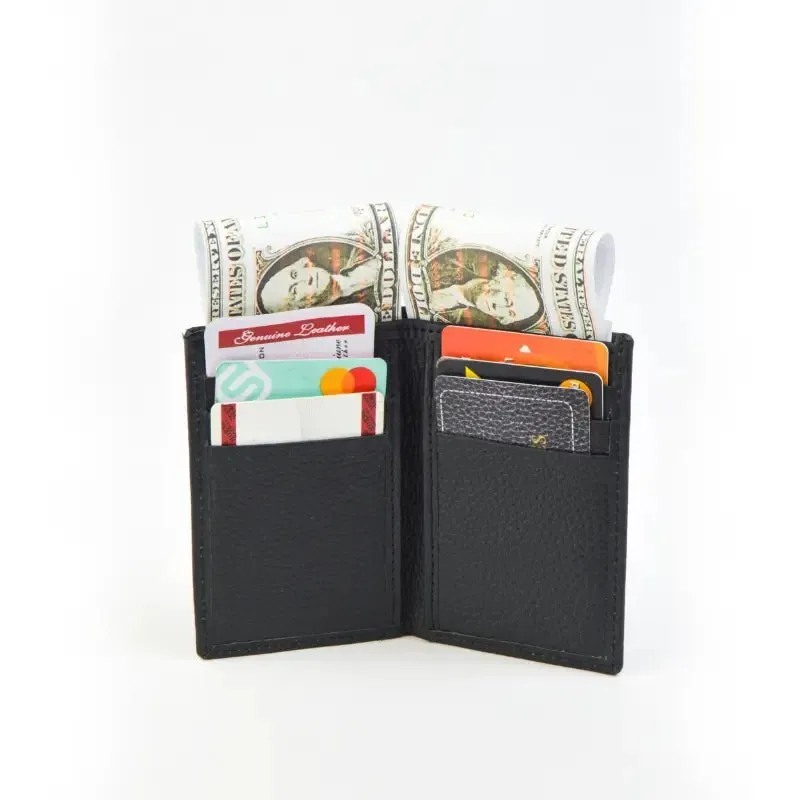 Leather Bi-Fold Mini Wallet