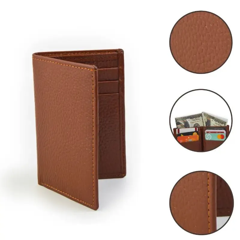 Leather Bi-Fold Mini Wallet