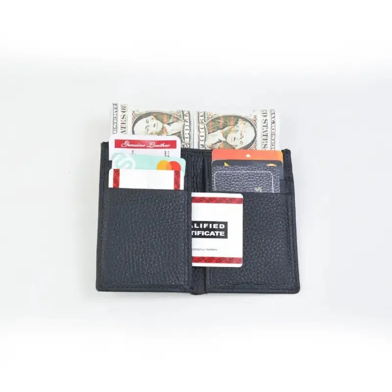 Leather Bi-Fold Mini Wallet