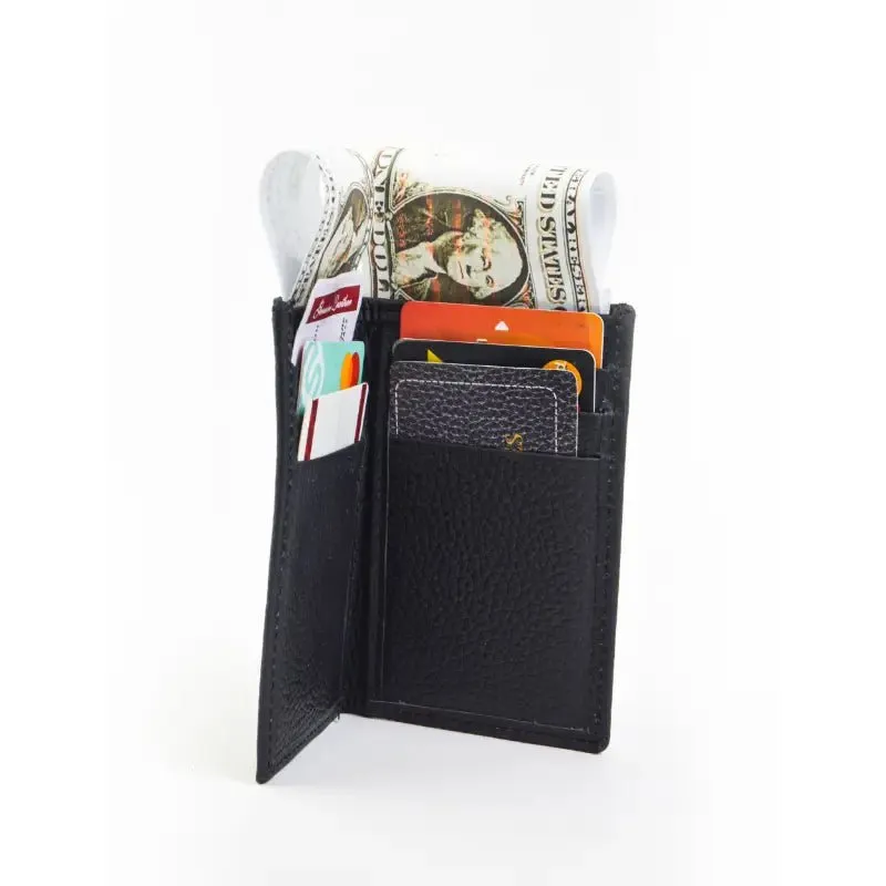 Leather Bi-Fold Mini Wallet