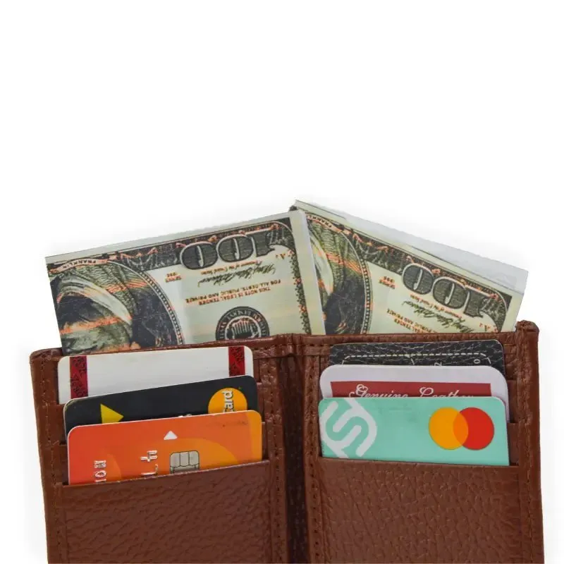 Leather Bi-Fold Mini Wallet