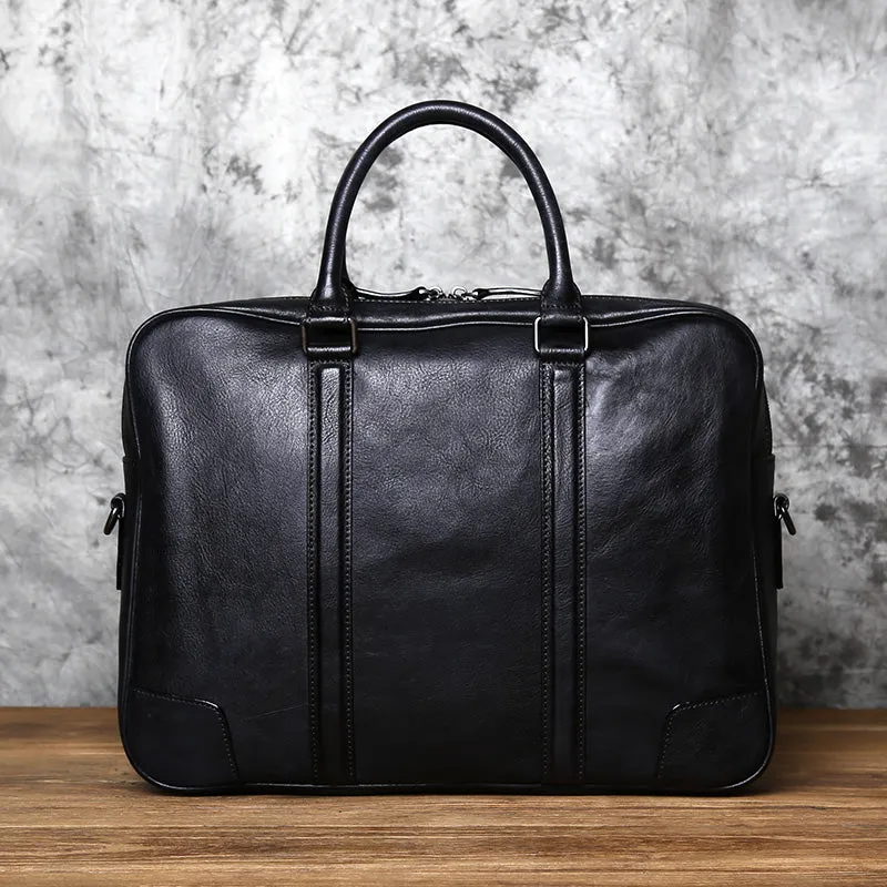 Leather Messenger Bag, Leather Laptop Briefcase, Rustic Briefcase, Handmade Cross-body Bag