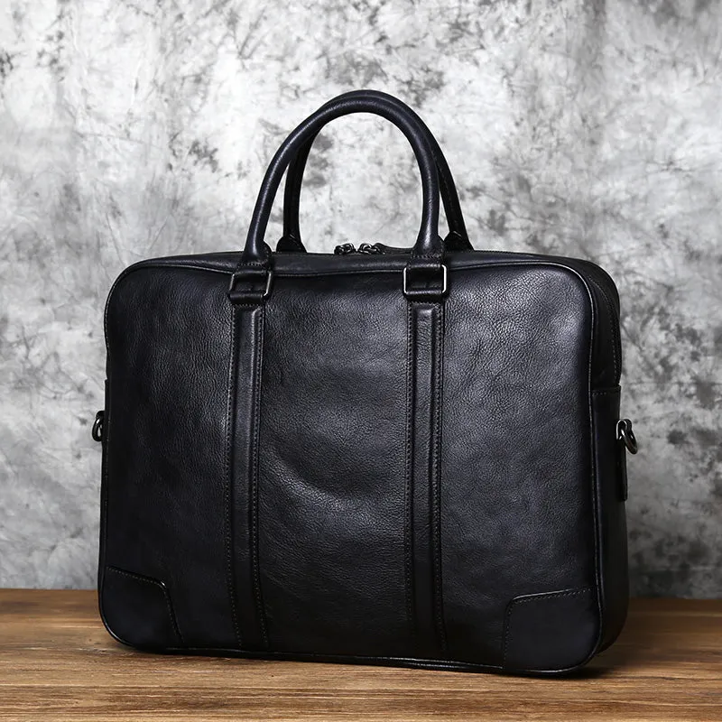 Leather Messenger Bag, Leather Laptop Briefcase, Rustic Briefcase, Handmade Cross-body Bag