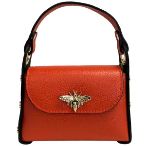 Modi Orange mini bag in genuine dollar leather