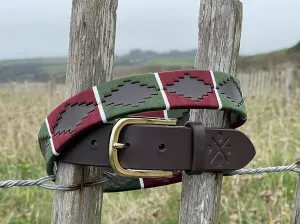 P.O.S.H Country Breakwater Belt Red/Green
