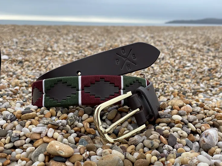 P.O.S.H Country Breakwater Belt Red/Green