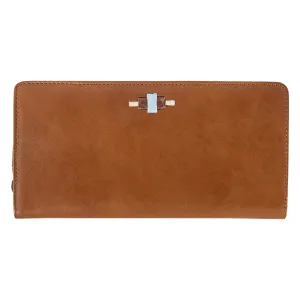 'Rico' Zipped Purse - Tan Leather