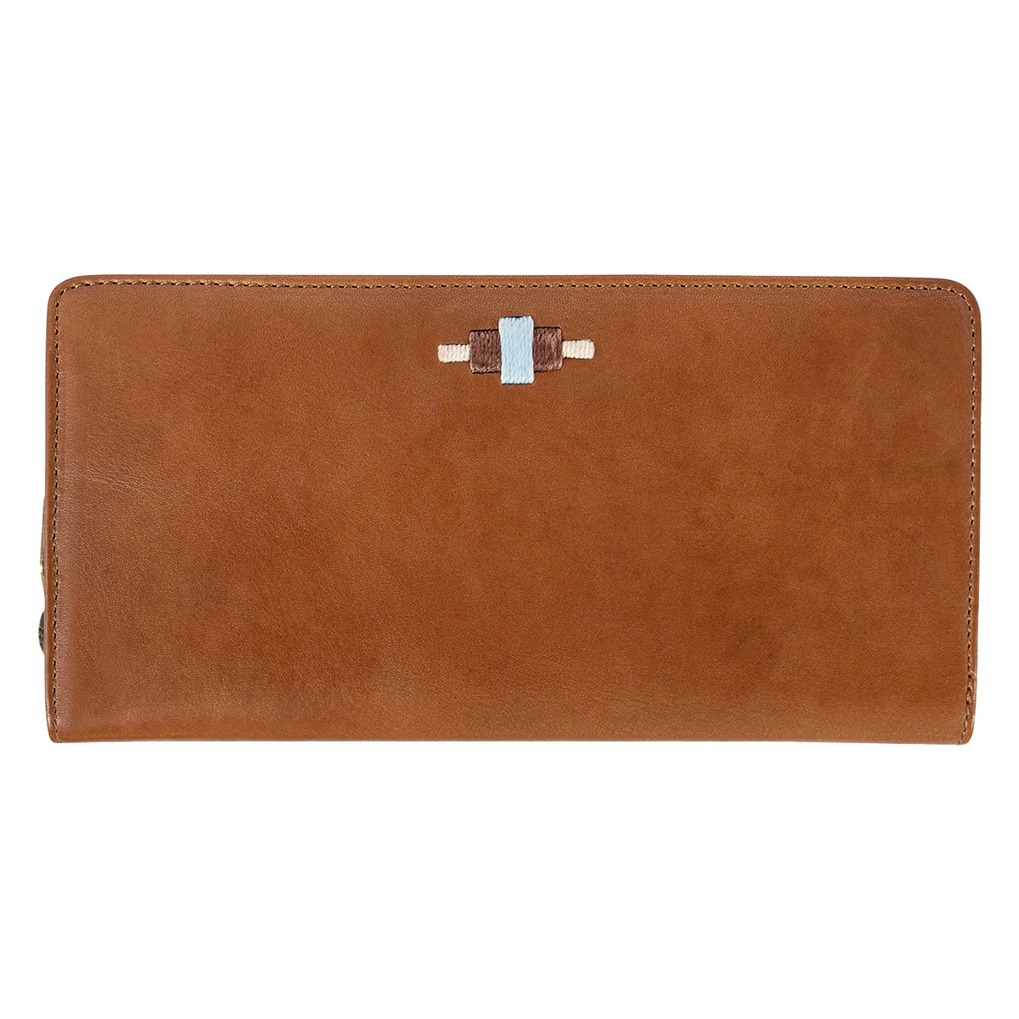 'Rico' Zipped Purse - Tan Leather