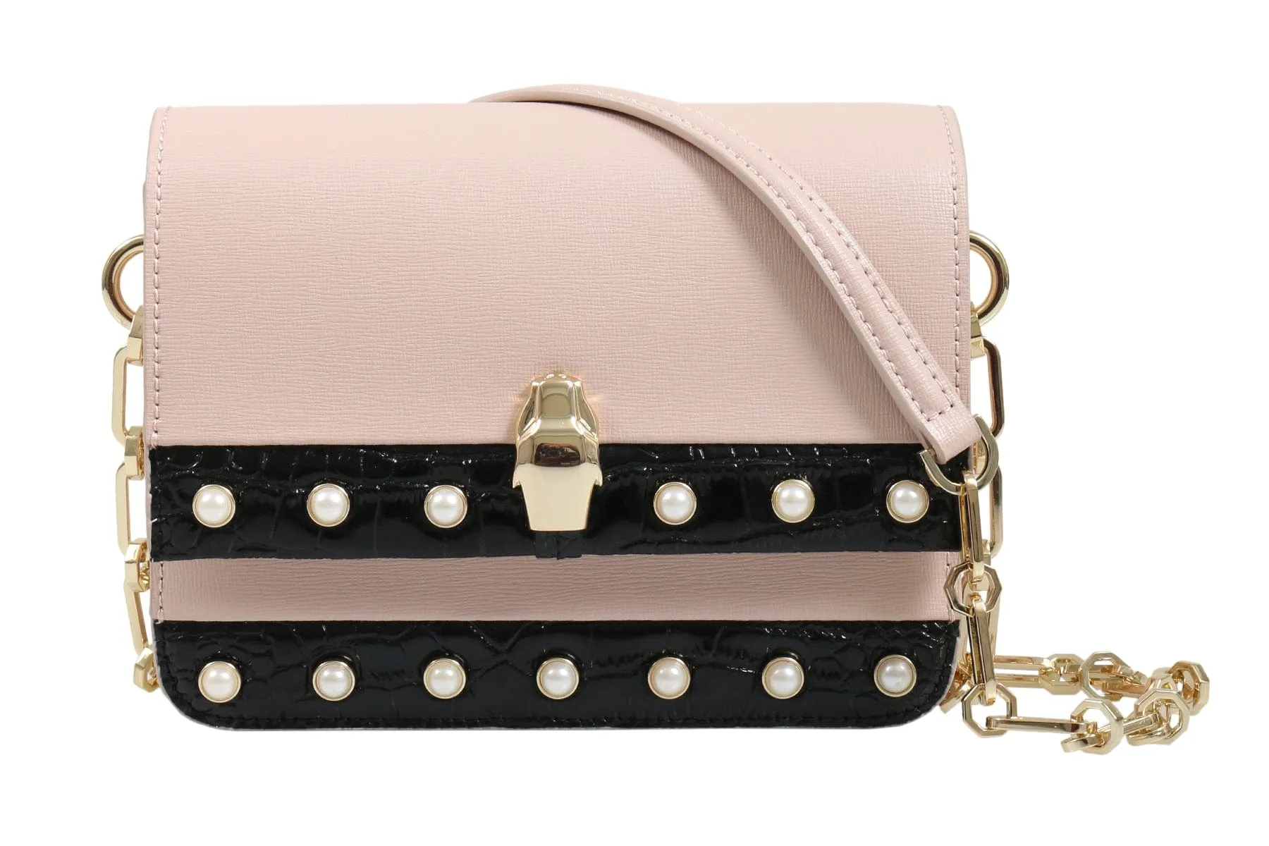 Roberto Cavalli HXLPAY D96 Nude/Black Shoulder Bag