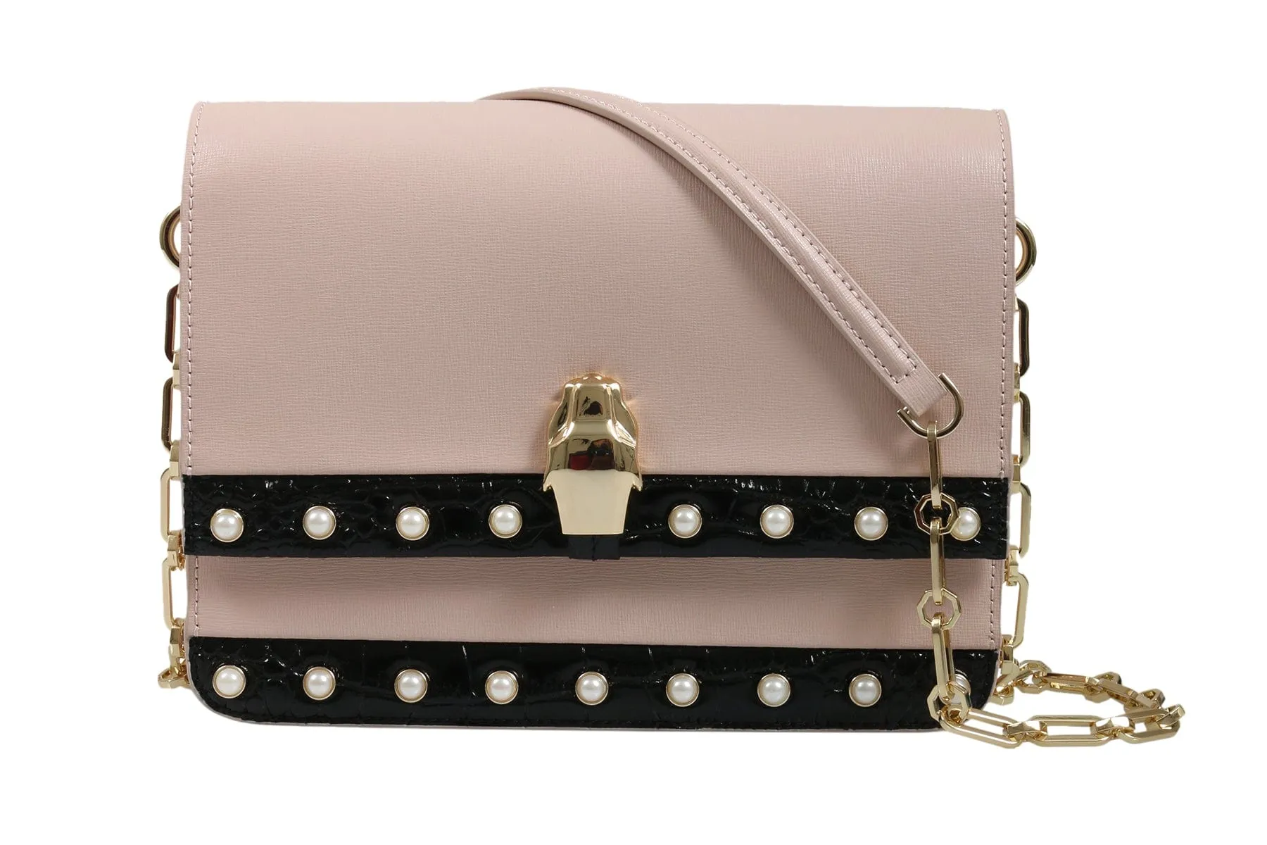 Roberto Cavalli HXLPAZ D96 Nude/Black Shoulder Bag