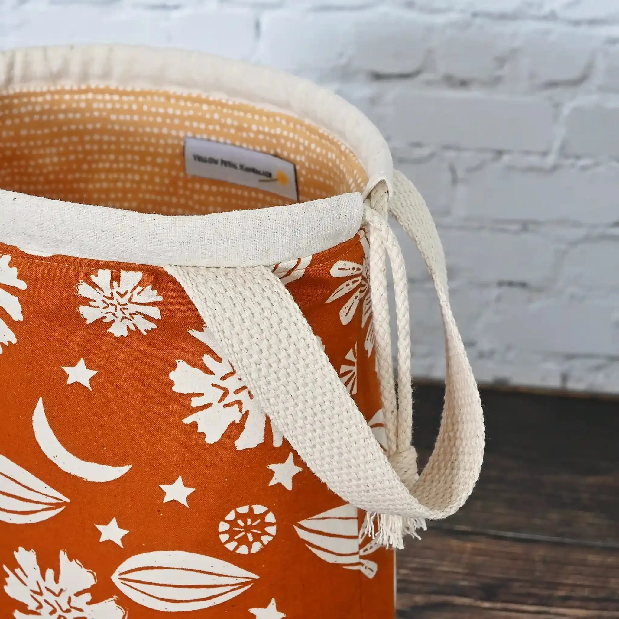 Small Drawstring Project Bag with Handle