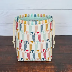 Small Project bag in a Fun Scandi-Inspired Owl Print