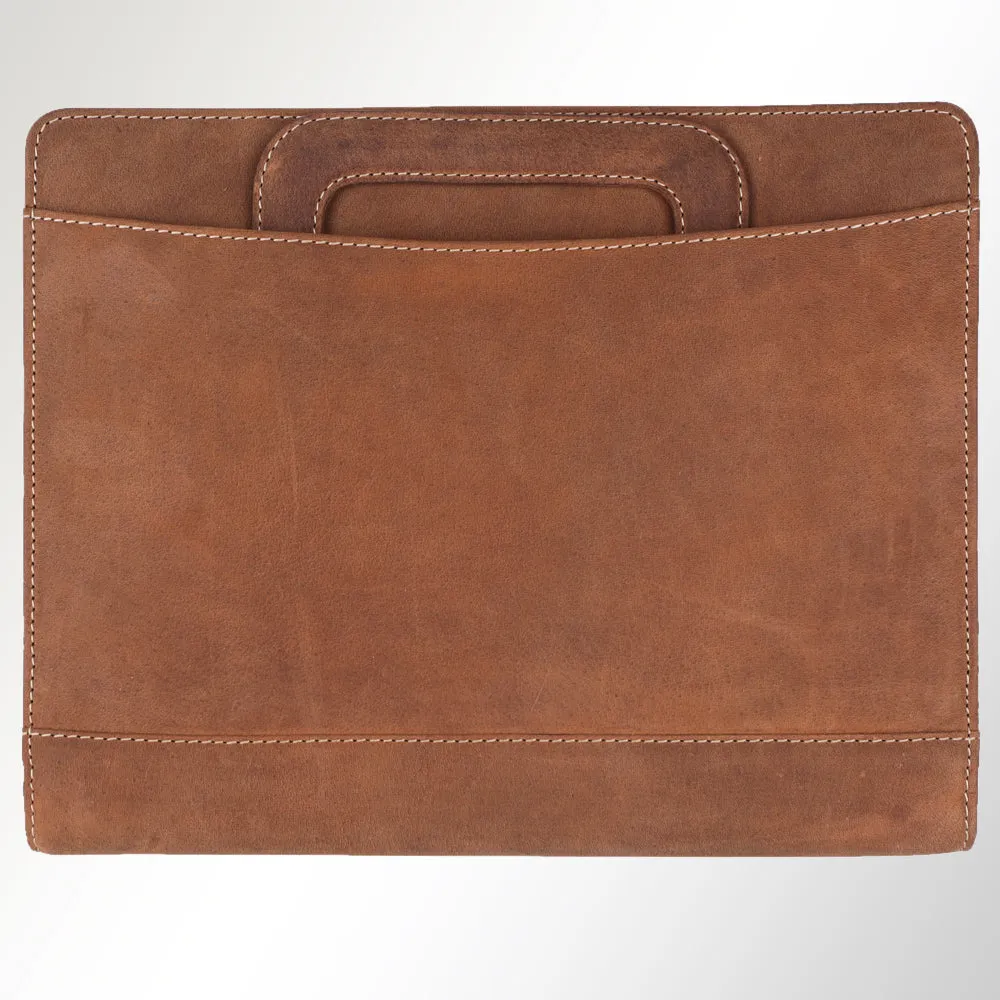 Spaghetti Western Swc420Brn Briefcase Vintage Handmade Drum Dyed Genuine European Cowhide Leather Women Bag Western Handbag Purse