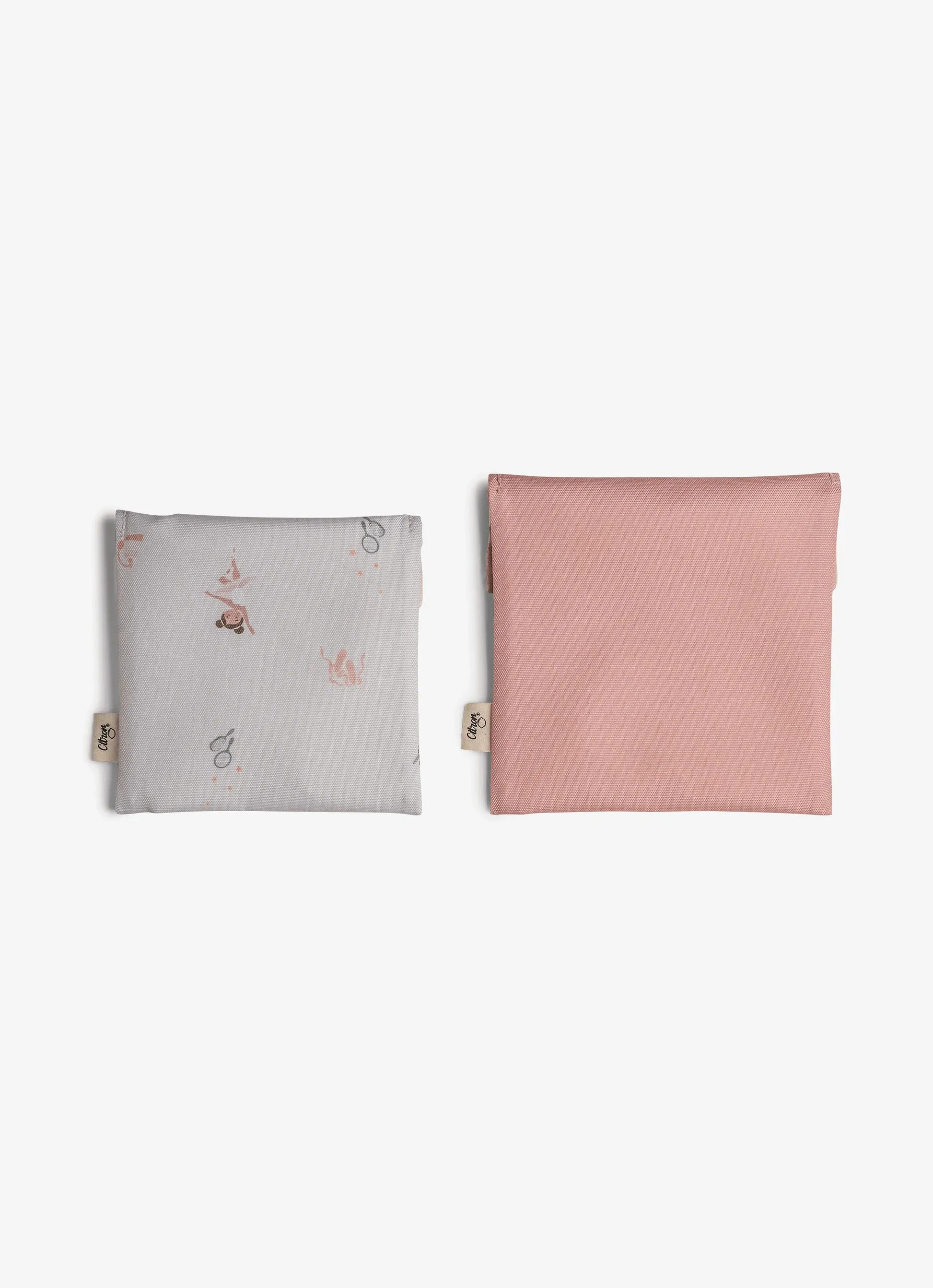 Two Reusable Sandwich Bags - Ballerina/Blush Pink