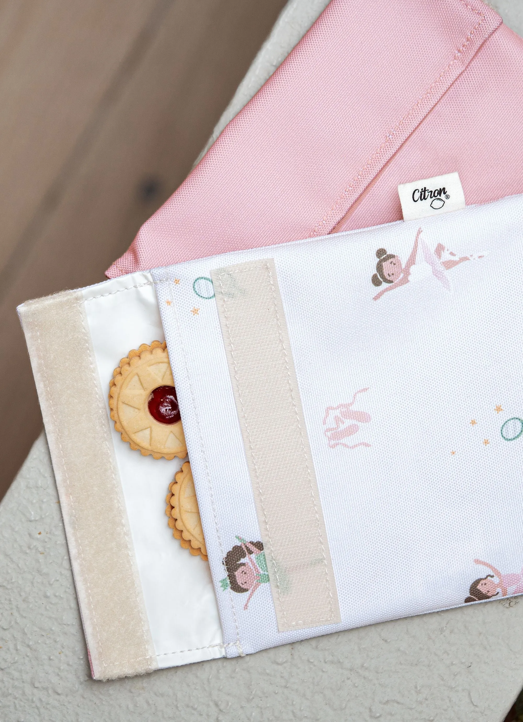 Two Reusable Sandwich Bags - Ballerina/Blush Pink