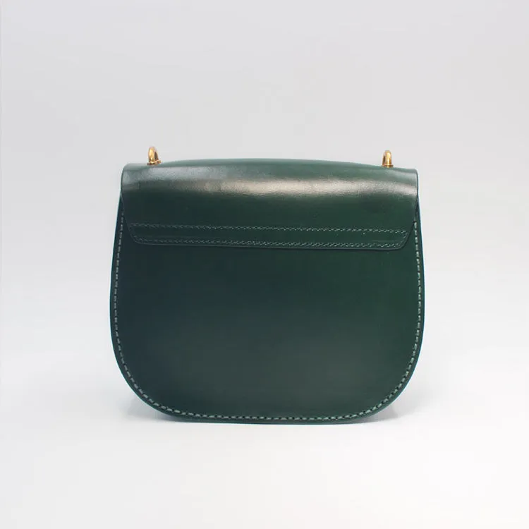 Women Red Leather Saddle Bag Crossbody Bags Shoulder Bag for Women