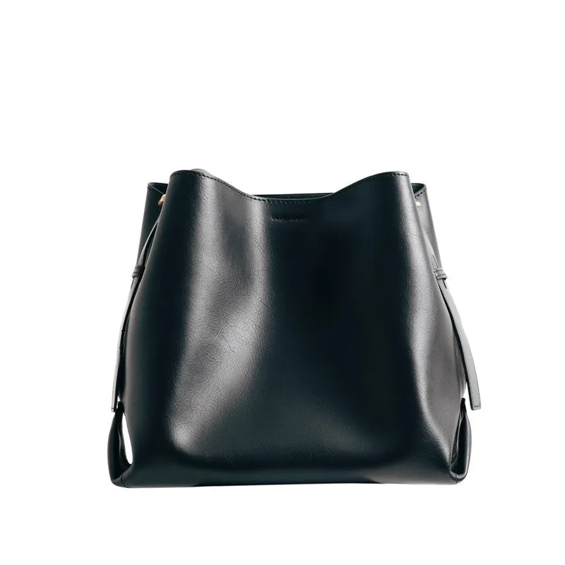 Womens Large Leather Bucket Bag
